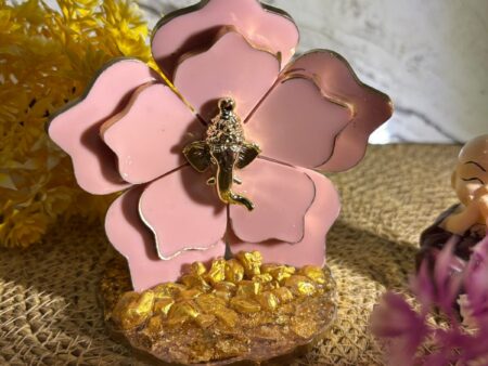 Pink Petal Ganeshji Resin Standee